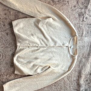 H&M Cream Button-Up Cardigan